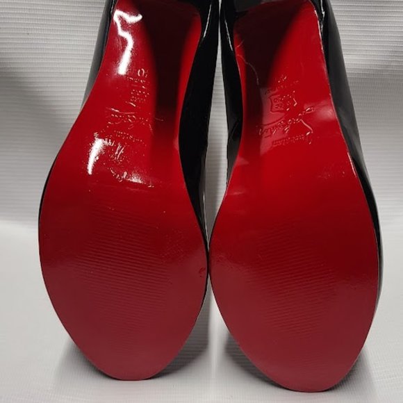 Christian Louboutin Black Patent Leather Heels - Picture 16 of 16